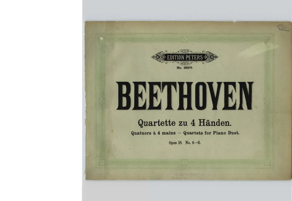 First page of String Quartet No.6 in B-flat major