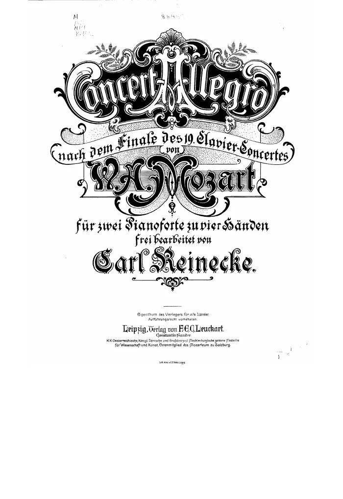 First page of Piano Concerto No.19