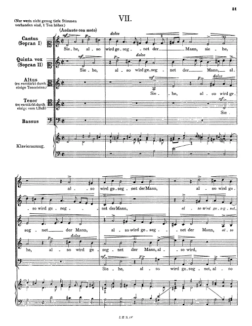 First page of Siehe, also wird gesegnet der Mann