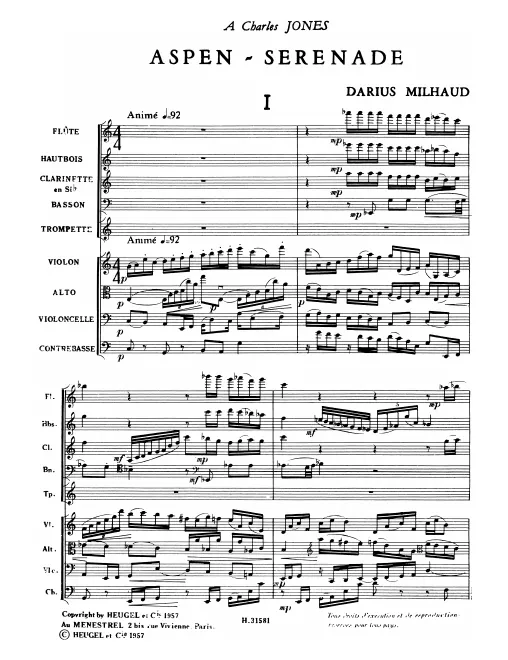 First page of Aspen Serenade