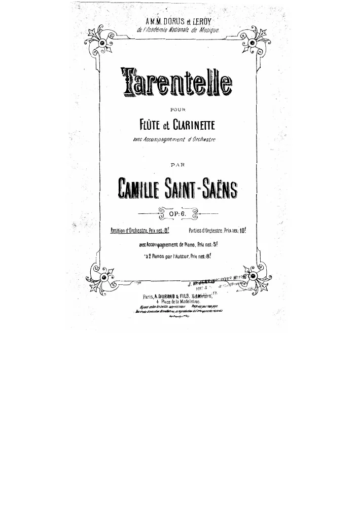 First page of Tarantelle