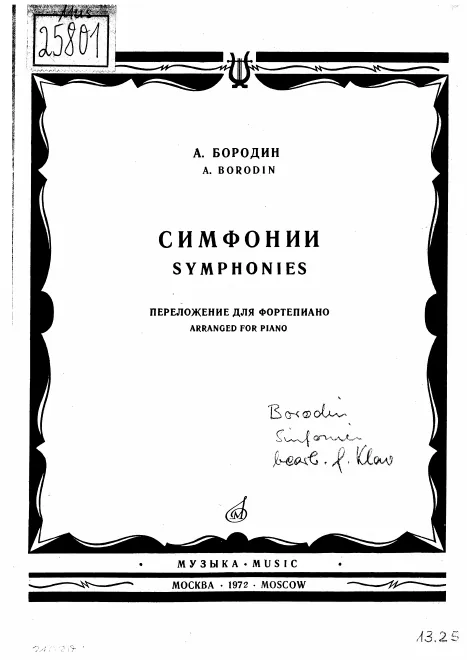 First page of Symphonies