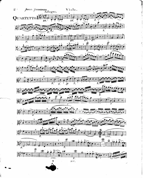 First page of Piano Quartet