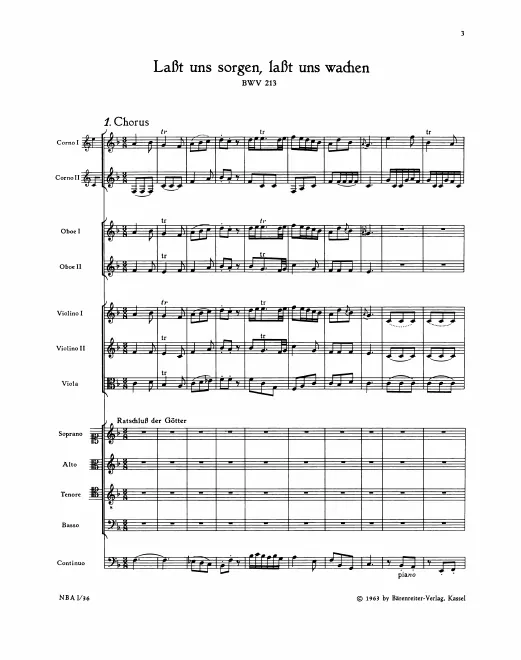 First page of Lasst uns sorgen, lasst uns wachen