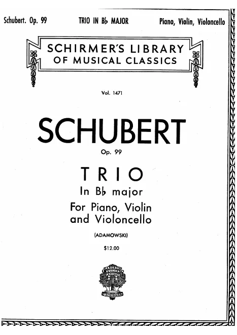 First page of Trio in B-flat major