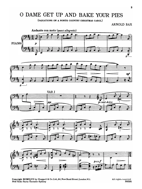 First page of O Dame Get Up and Bake Your Pies