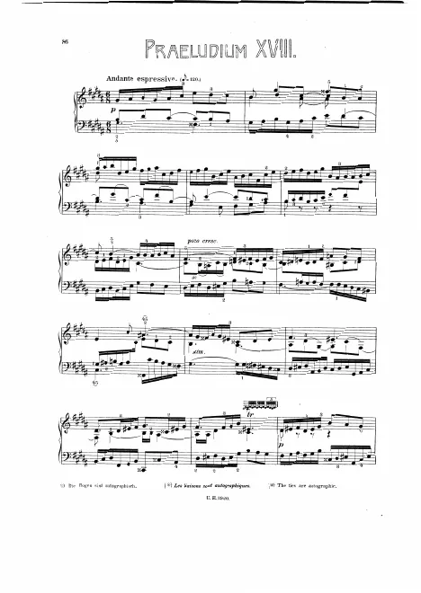 First page of Prelude and Fugue No.18 in G-sharp majnor