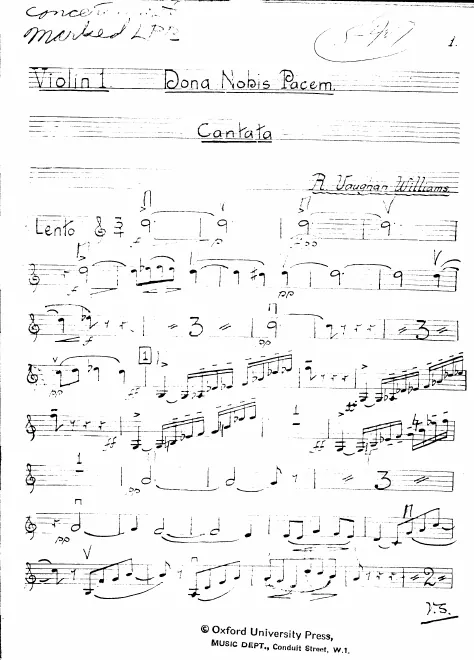 First page of Dona Nobis Pacem