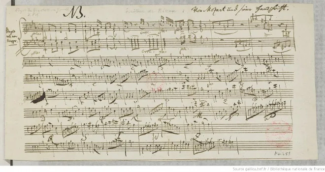 First page of Musikalisches Würfelspiel