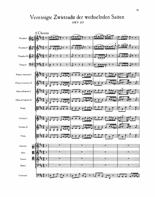 First page of Vereinigte Zwietracht der wechselnden Saiten