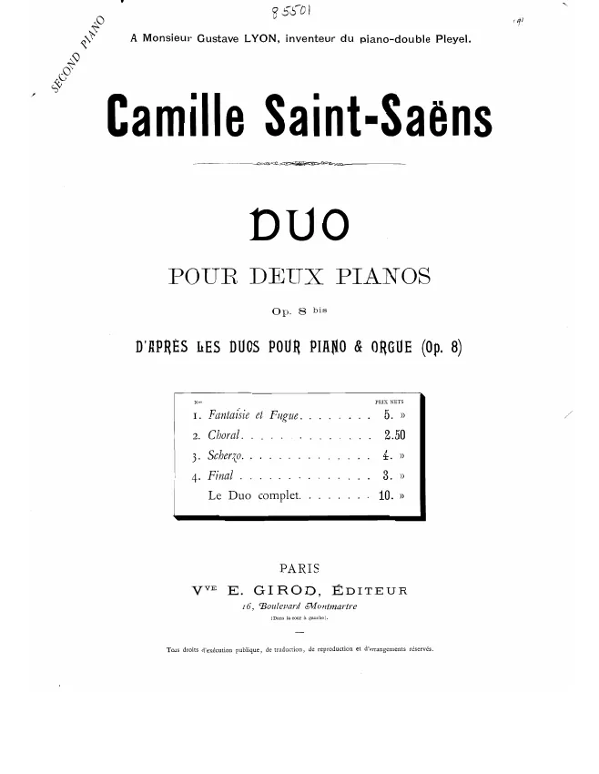 First page of Duo for 2 pianos