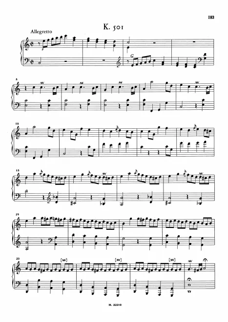 First page of Keyboard Sonata in C major