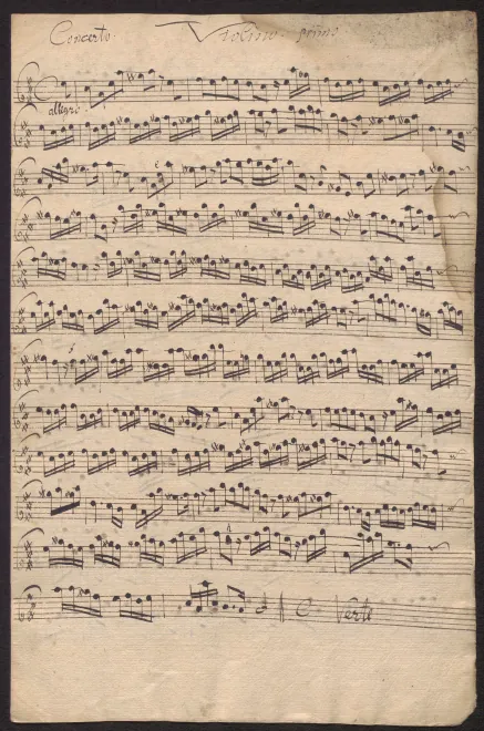 First page of Violin Concerto in A major