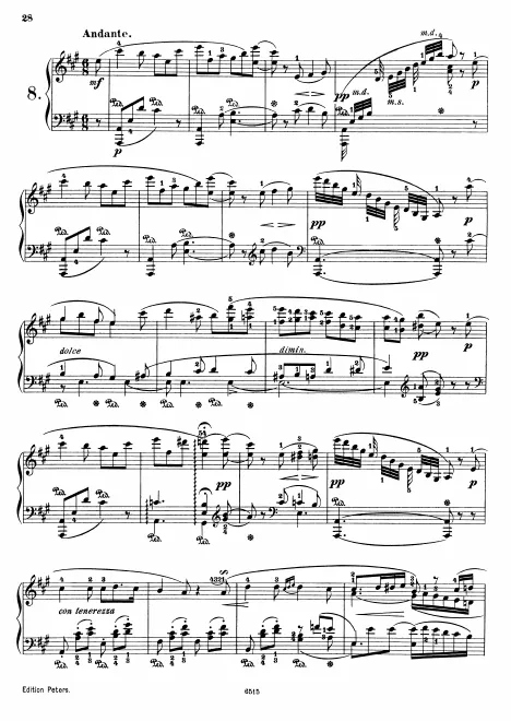 First page of Pastorale in A major