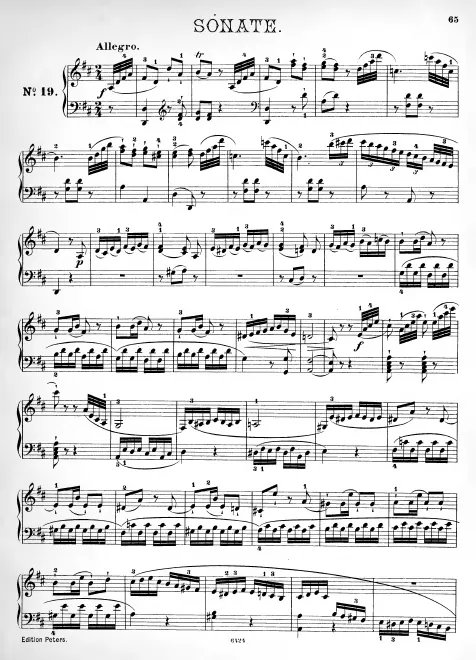 First page of Keyboard Sonata