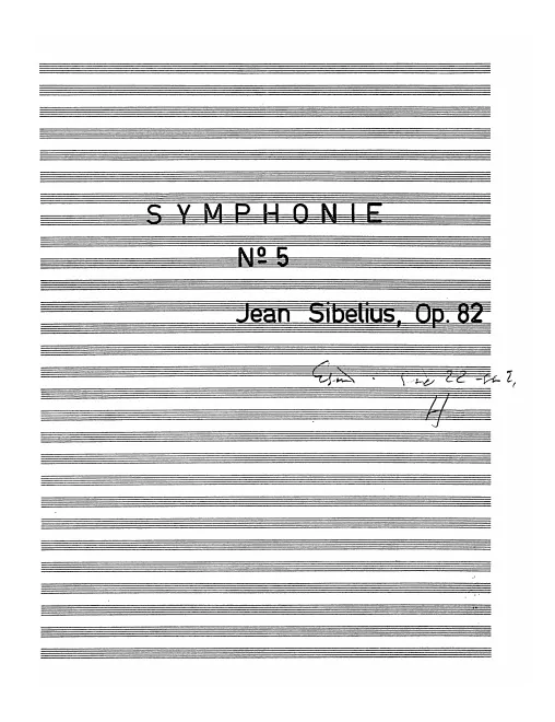 First page of Symphony No.5 in E-flat major