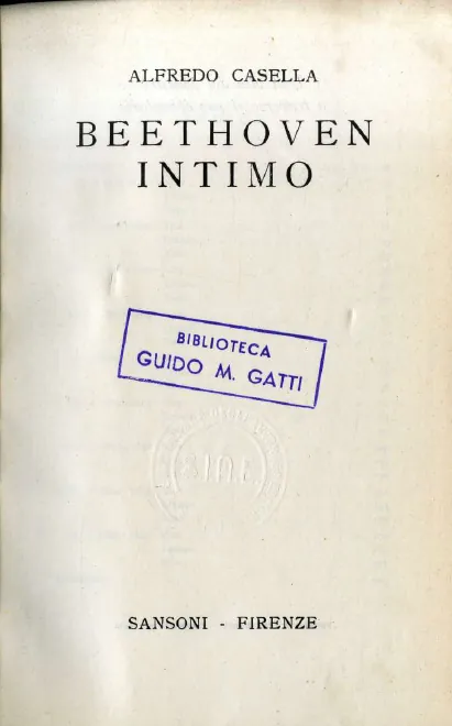 First page of Beethoven intimo