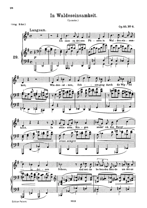First page of 6 Lieder