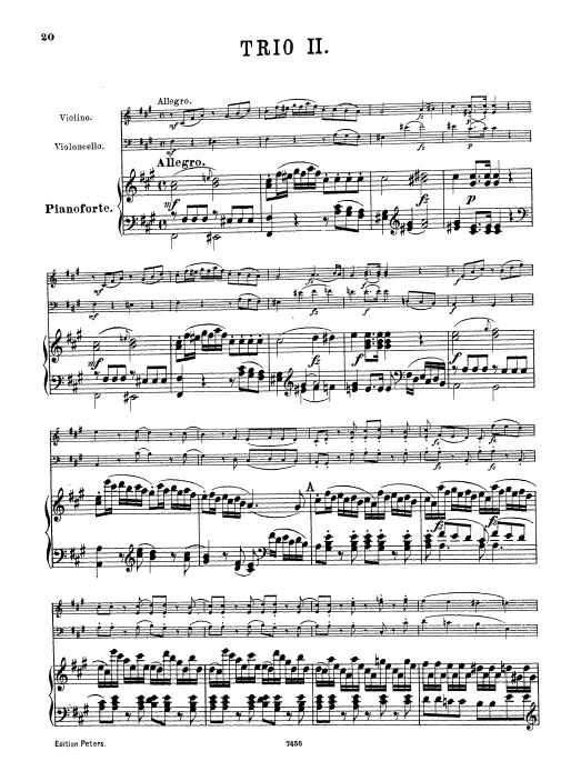 First page of Piano Trio in F-sharp minor