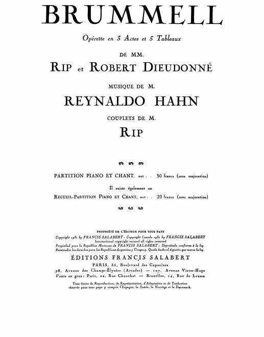 First page of Brummell