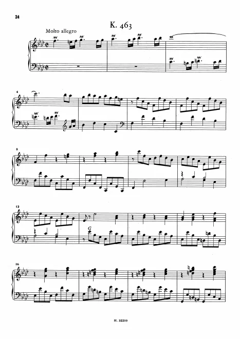 First page of Keyboard Sonata in F minor