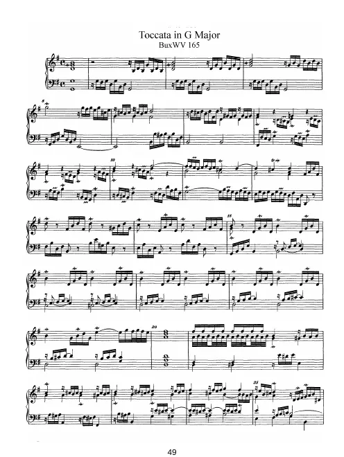 First page of Toccata in G major