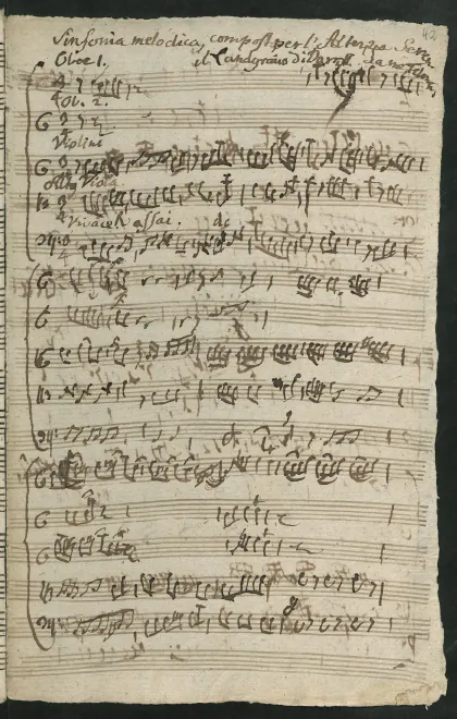 First page of Sinfonia Melodica in C major