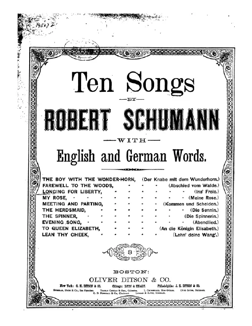 First page of 6 Gesänge