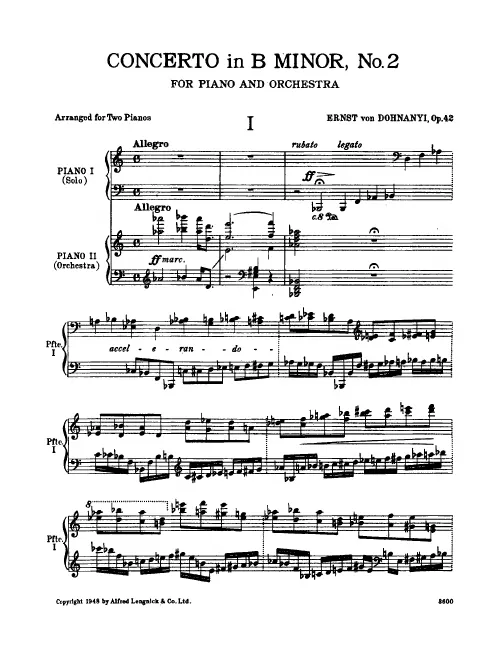 First page of Piano Concerto No.2
