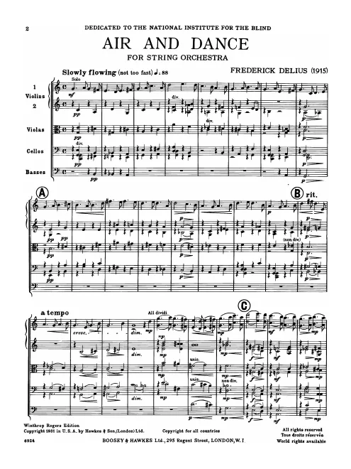 First page of Air and Dance
