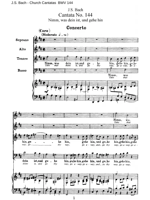 First page of Nimm, was dein ist, und gehe hin
