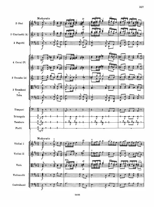 First page of Polonaise for Orchestra