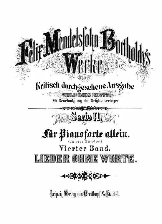 First page of Lieder ohne Worte