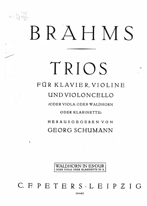 First page of Clarinet Trio