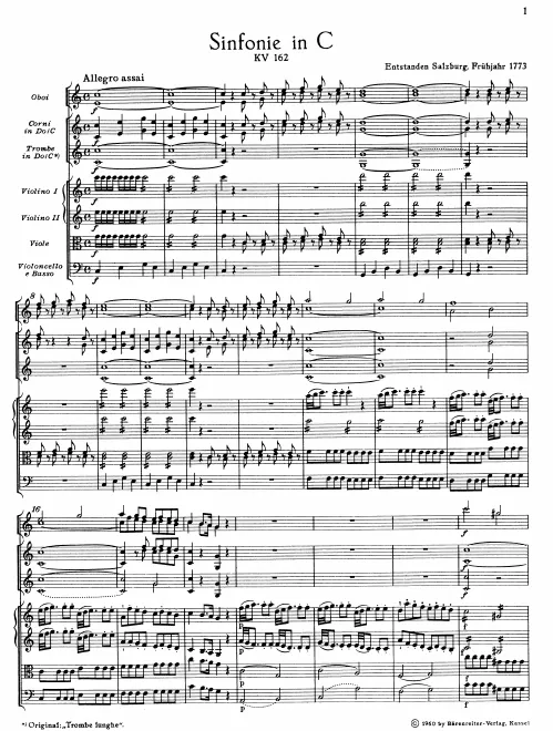 First page of Symphony No.22