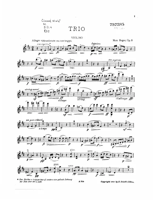 First page of Piano Trio No.1