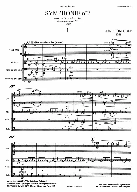 First page of Symphony No.2