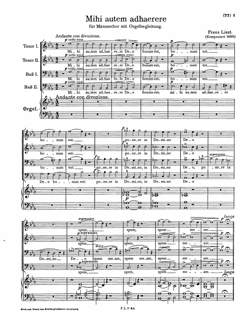 First page of Mihi autem adhaerere