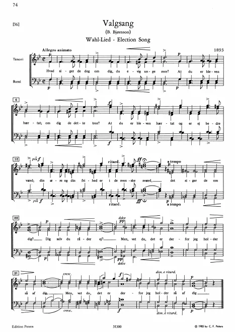 First page of Valgsang