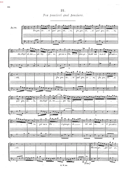 First page of Fra pensieri quel pensiero