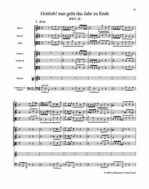 First page of Gottlob! nun geht das Jahr zu Ende