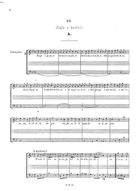 First page of Ninfe e pastori