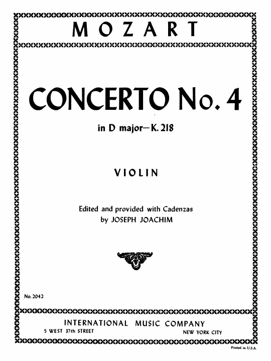 First page of Violin Concerto No.4