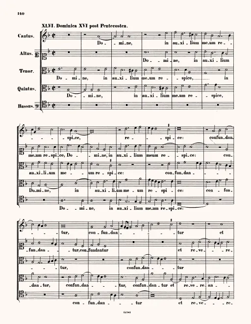 First page of Domine in auxilium