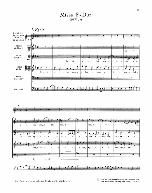 First page of Missa