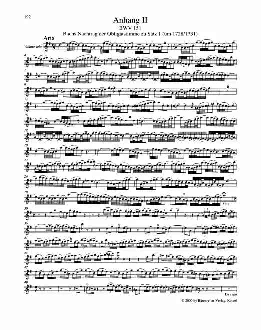 Anhang: Violin (alternate to Flute)