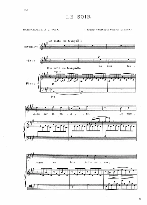 First page of Le soir descend sur la colline
