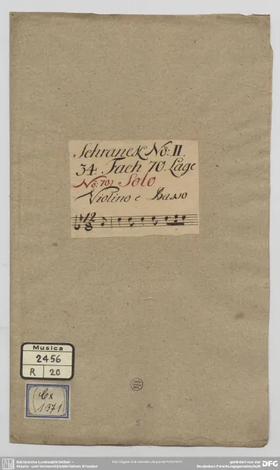 First page of Violin Sonata in G major