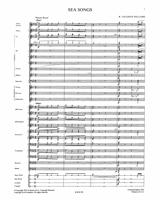 First page of Sea Songs