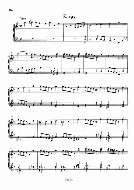 First page of Keyboard Sonata in F major